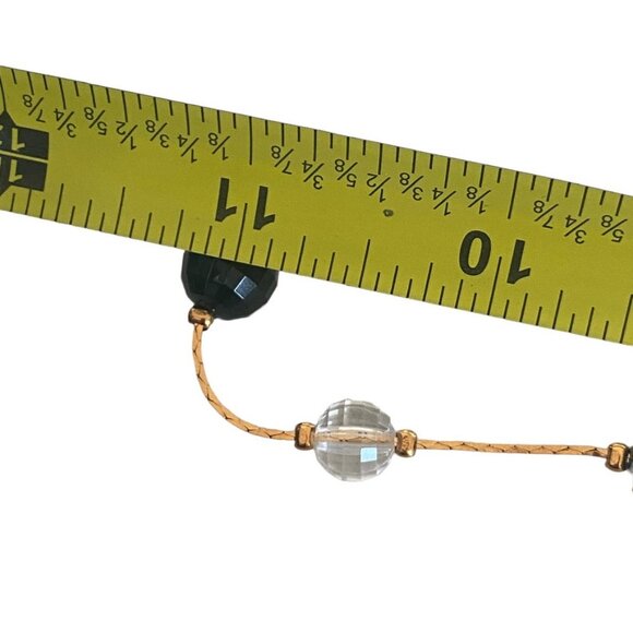 Trifari 11" Gold Tone Chain with Plastic Faceted Beads Dainty - Picture 4 of 4